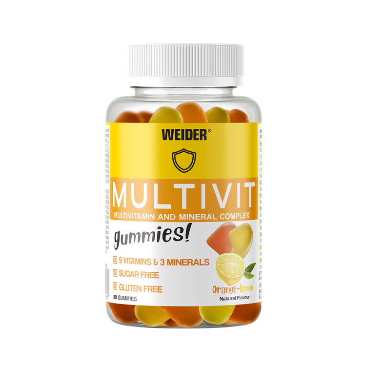 Weider MultiVit Gummies – Orange-Zitrone – 80 Stück