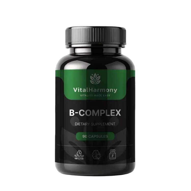 VitalHarmony B-Complex Vitamins – 90 Capsules