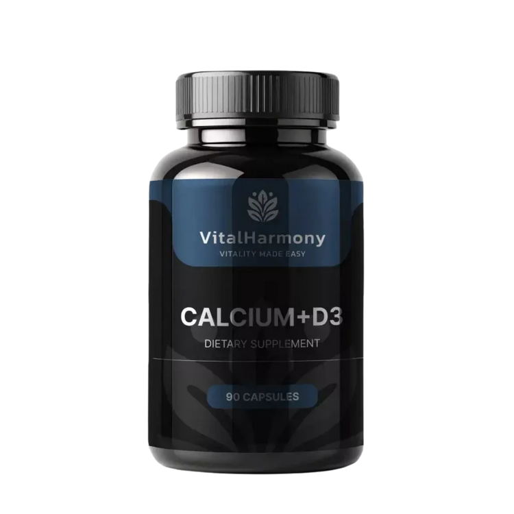 VitalHarmony Calcium + Vitamin D3 – 90 Capsules