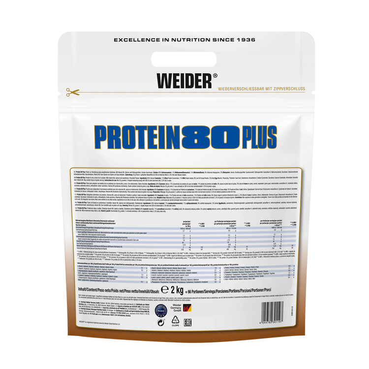 Weider Protein 80 Plus – 2 kg – Schokolade