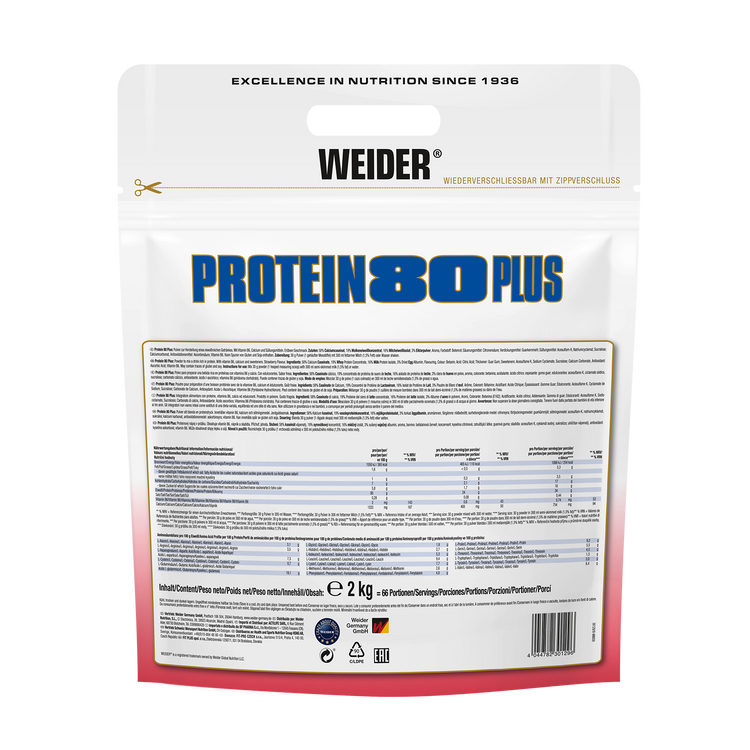 Weider Protein 80 Plus – 2 kg – Erdbeere