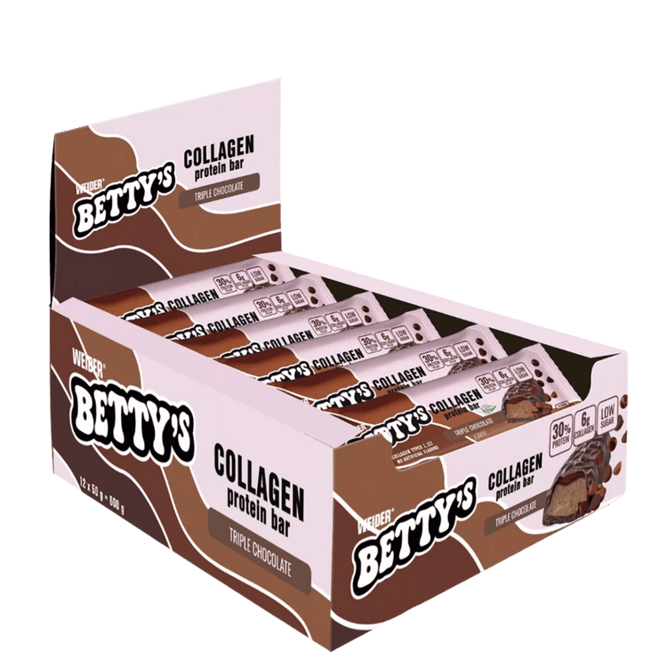 Weider Betty’s Collagen Protein Bar – Triple Chocolate - 12 x 50 g