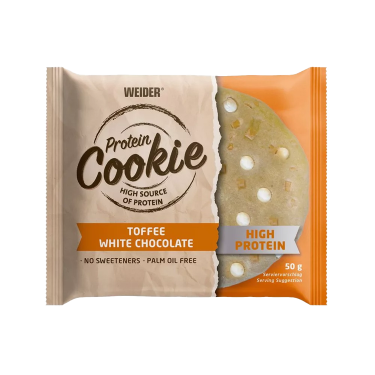 Weider Protein Cookie – 14 Stk – Toffee-Weiße Schokolade