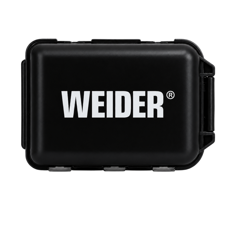 Weider Pill Box – Tablettenbox mit 10 Fächern – Schwarz