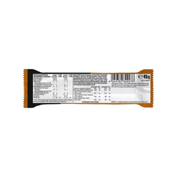 Weider 60% Protein Bar 45 g – Salted Peanut Caramel