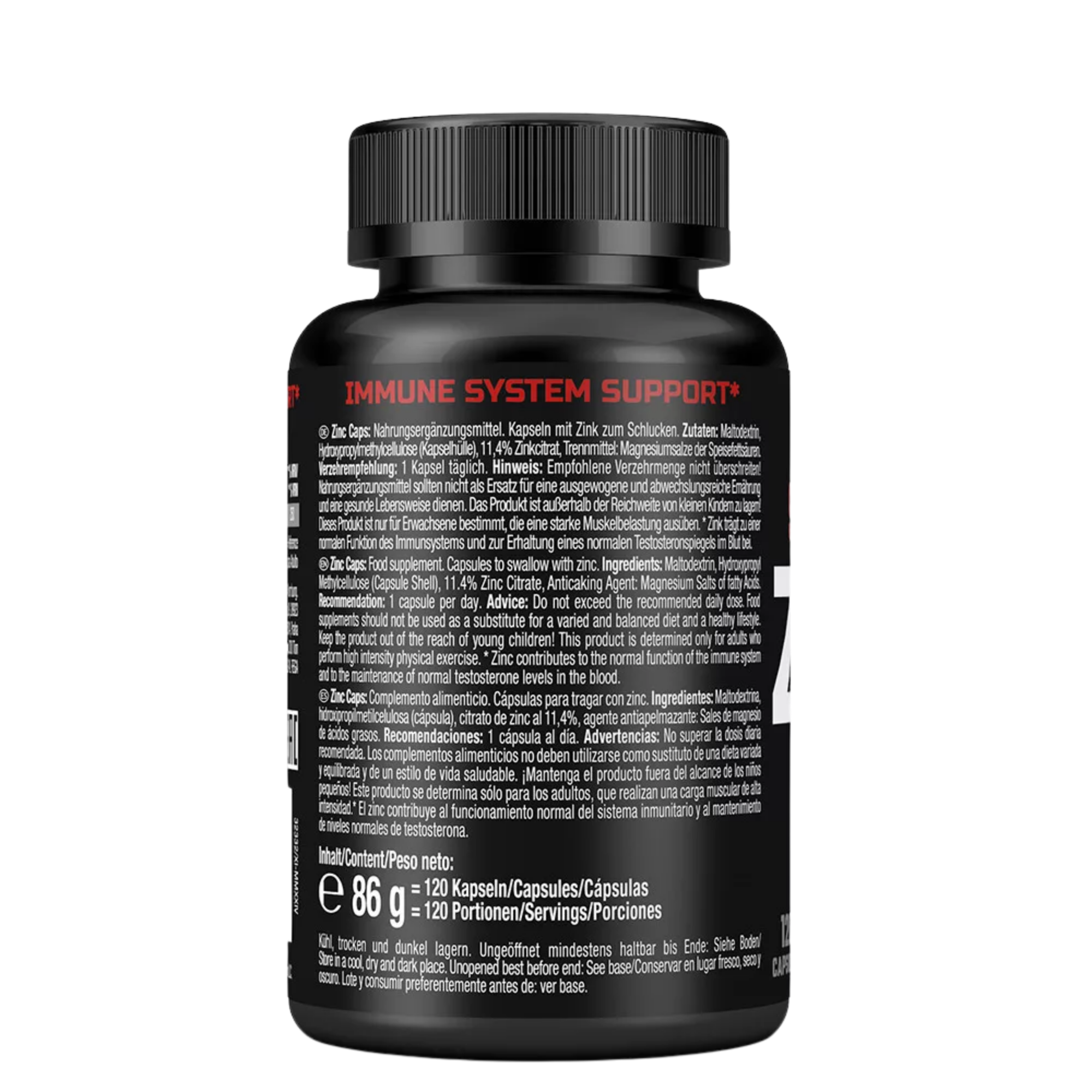 Weider Strong Zinc Rückseite