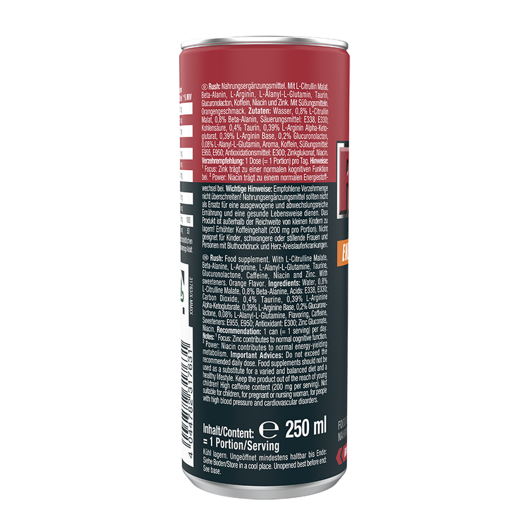 Weider Rush RTD Energy Drink – Orange