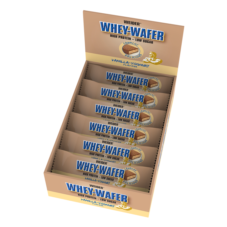 Weider 32% Whey-Wafer Bar - Vanille-Joghurt - 12 Stk
