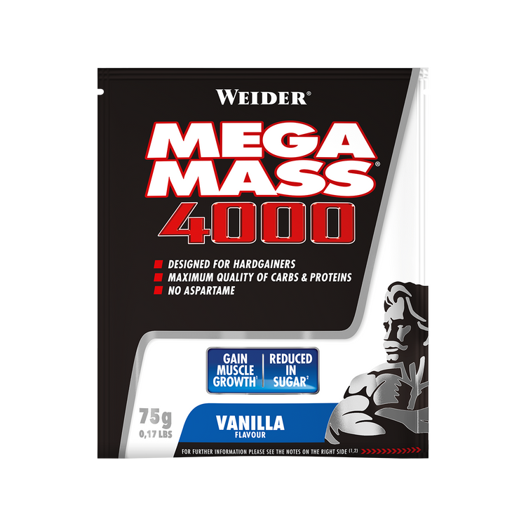 Weider Mega Mass® 4000 - 75 g Sachet - Vanille