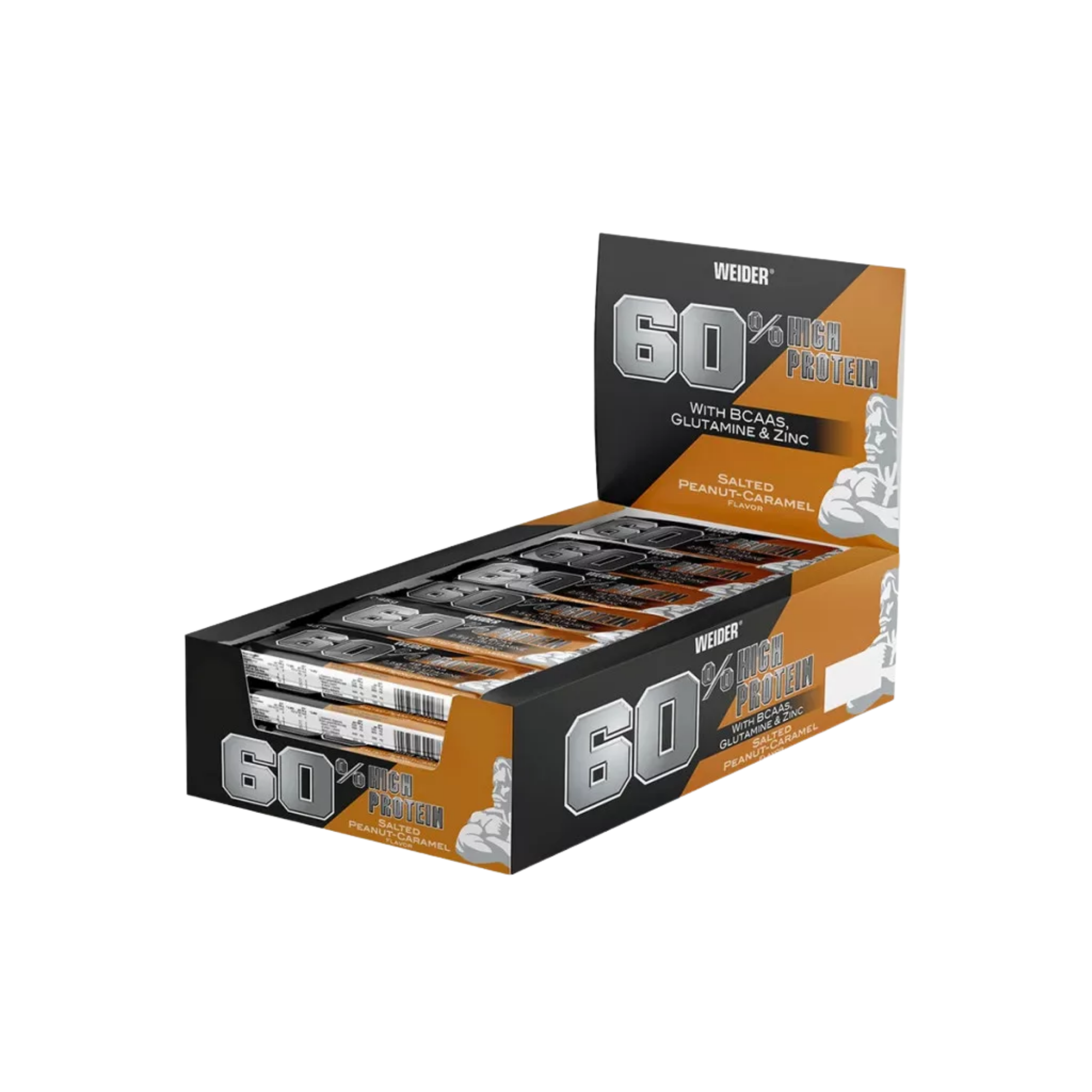 Weider 60% Protein Bar Salted Peanut Caramel Box