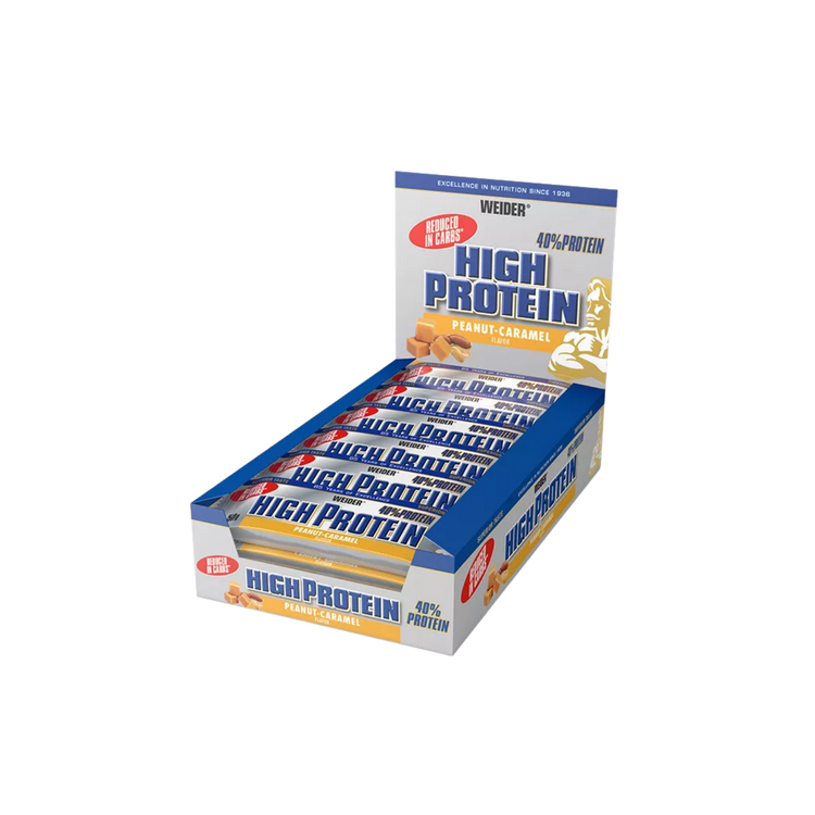 Weider 40% Protein Bar 24 × 50 g – Peanut Caramel