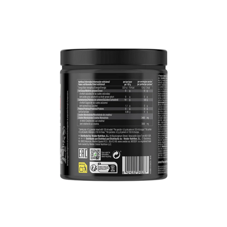 Weider Premium Pure Creatine 100% Creapure – Fresh Lemonade – 375 g