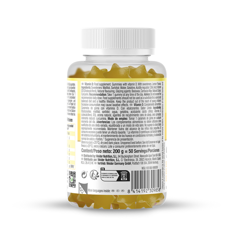 Weider Vitamin D Gummy Vitamin – Zitrone
