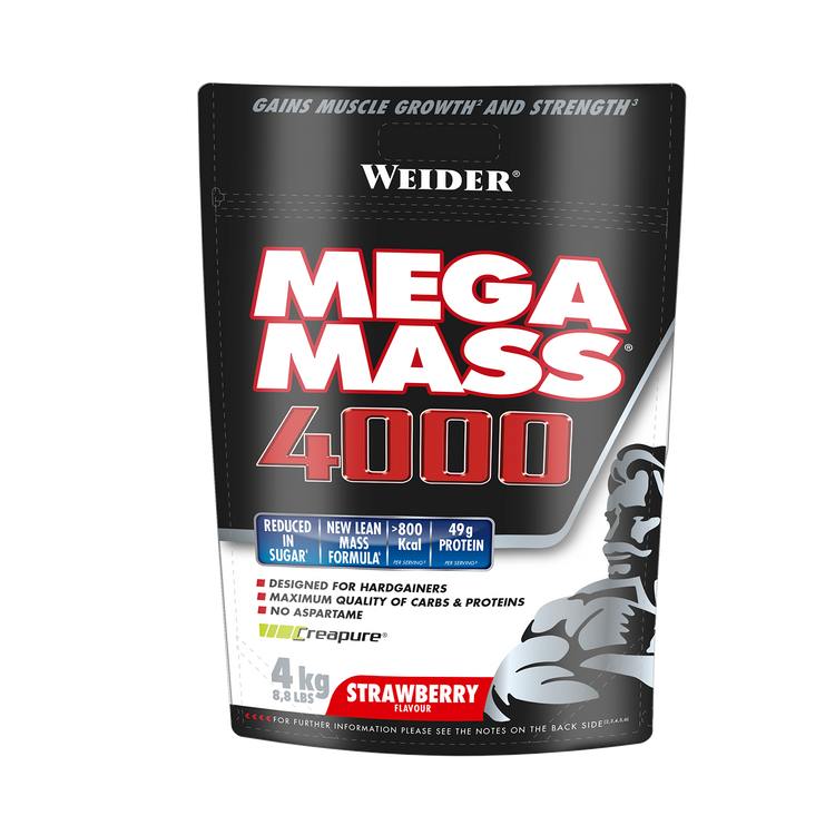 Weider Mega Mass® 4000 – 4 kg – Erdbeere