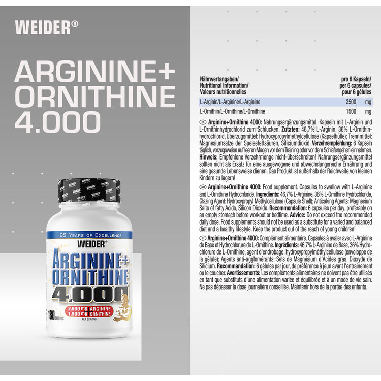 Weider Arginine + Ornithine 4000