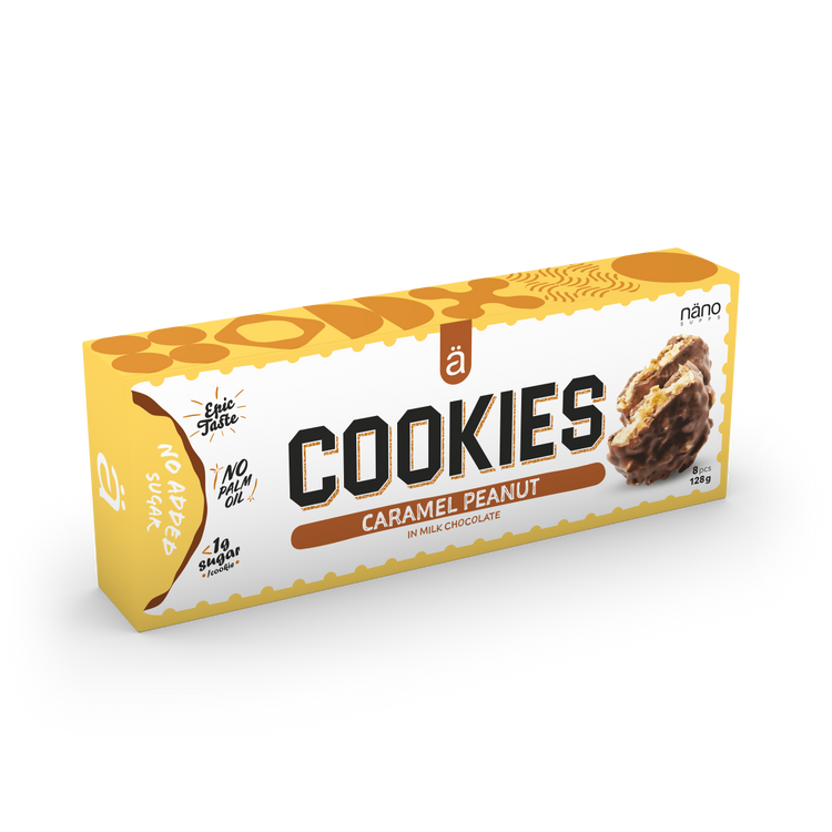 Nano Supps Protein Cookies – 128 g – Karamell-Erdnuss