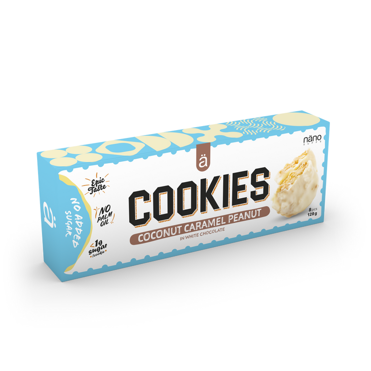 Nano Supps Protein Cookies – 128 g – Kokos-Karamell-Erdnuss