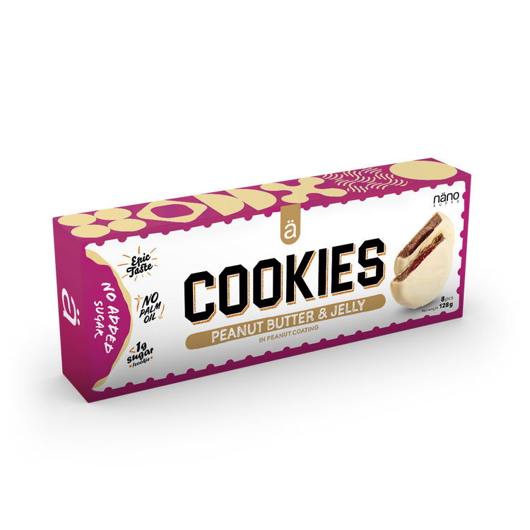 Nano Supps Protein Cookies – 128 g – Erdnussbutter-Marmelade