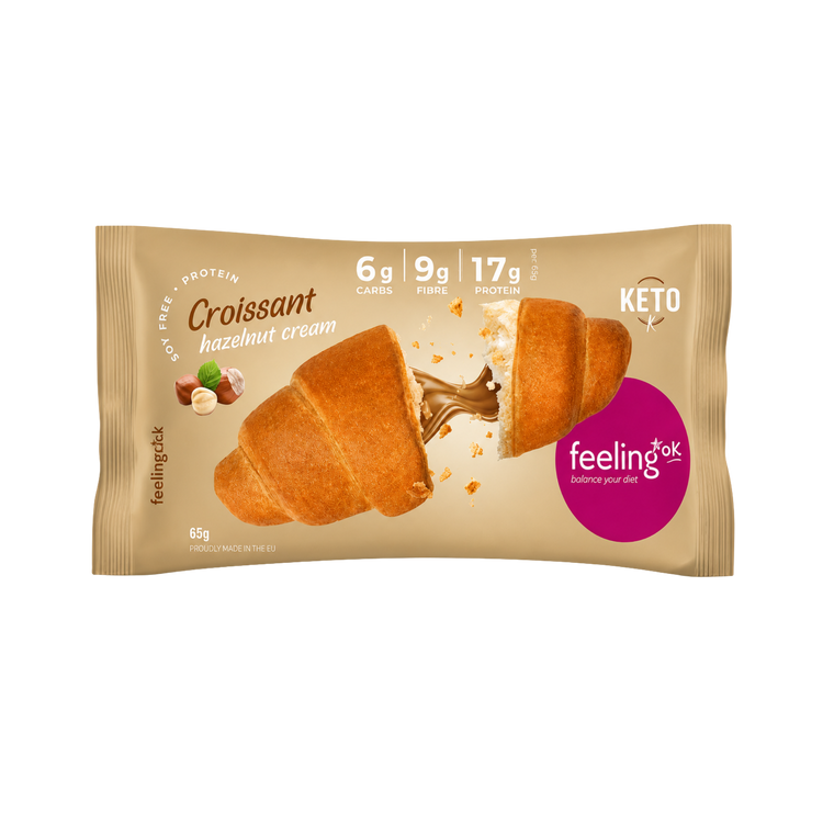 FeelingOk Protein Croissant – 50g– Haselnusscreme