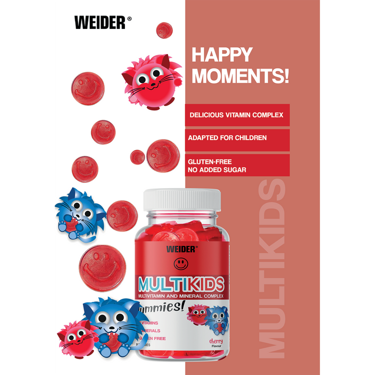 Weider MultiKids Gummy Vitamin – Kirsche