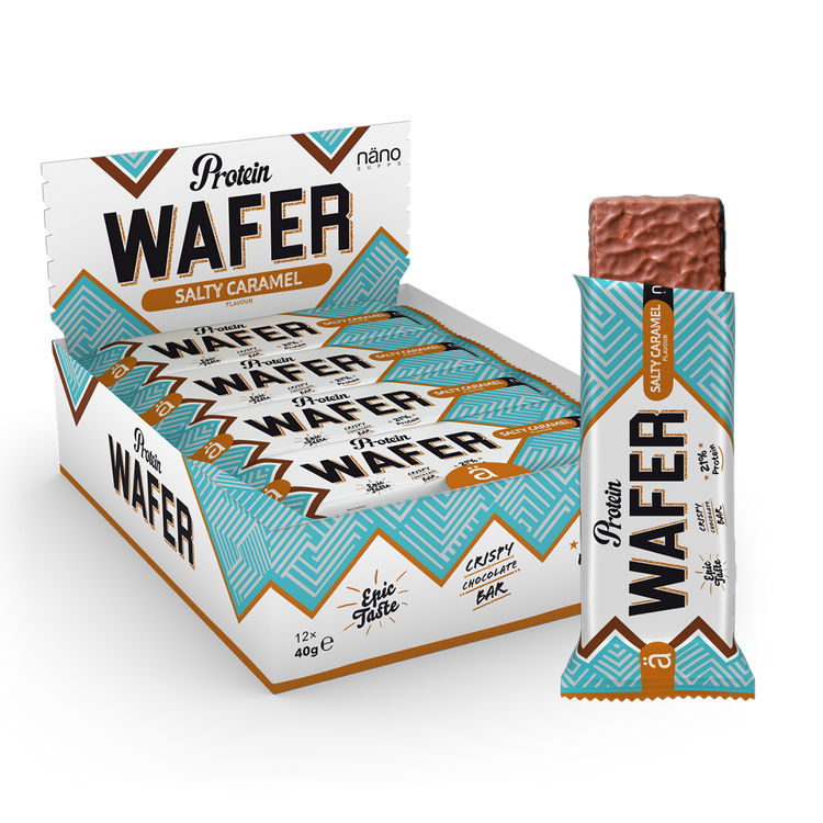 Nano Supps Protein Wafer Eiweißriegel – 12x40g – Salzkaramell