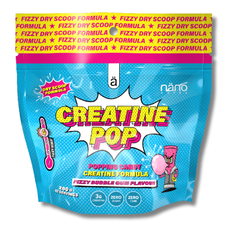 Nano Supps Creatine Pop – Fizzy Bubble Gum – 200 g
