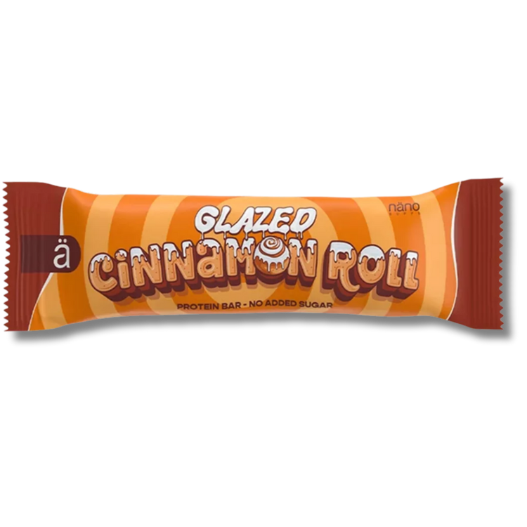 Nano Supps Protein Bar – 55g – Glazed Cinnamon Roll