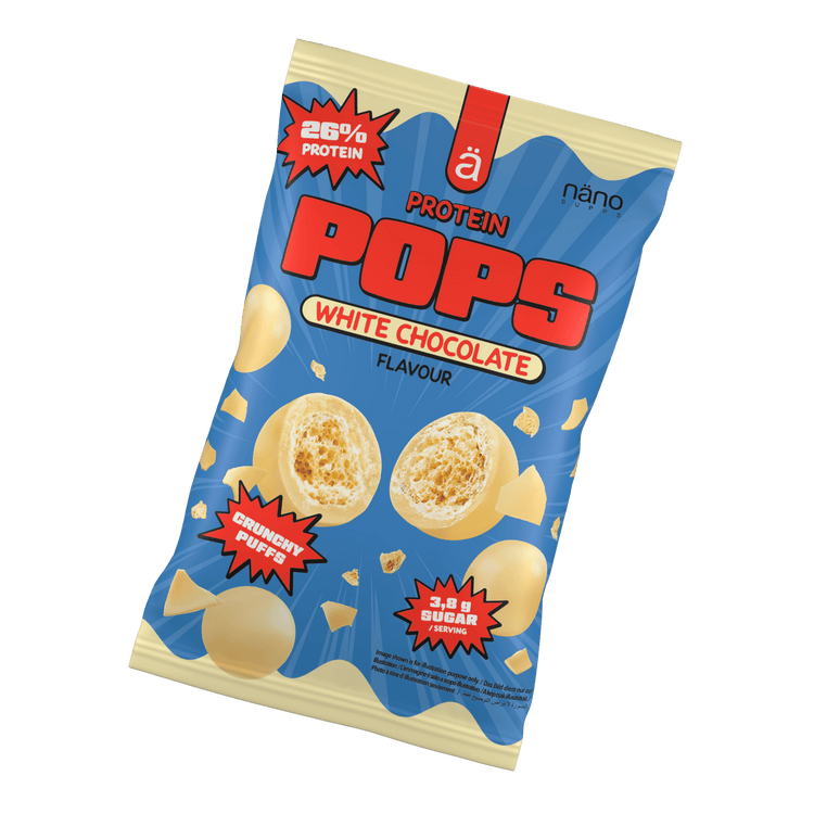 Nano Supps Protein Pops Schokokugeln – 12x38g – Weiße Schokolade