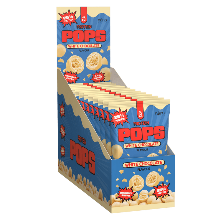 Nano Supps Protein Pops Schokokugeln – 12x38g – Weiße Schokolade