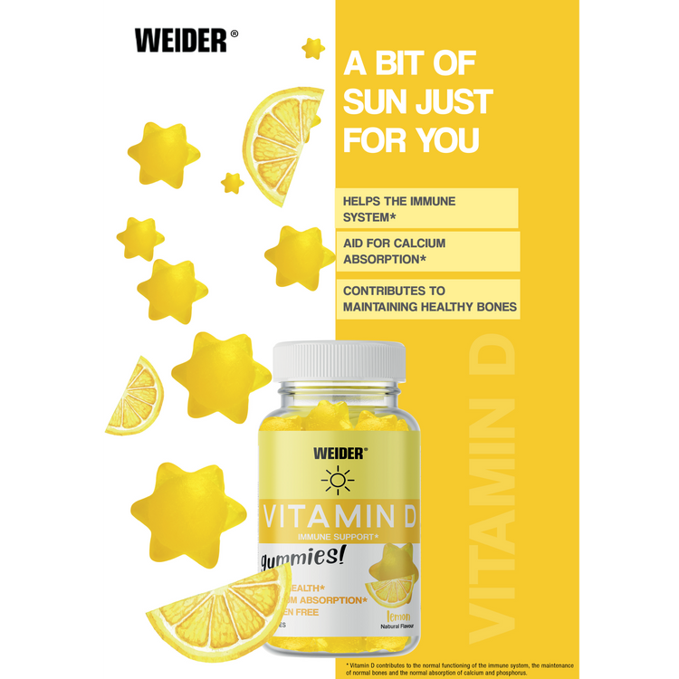 Weider Vitamin D Gummy Vitamin – Zitrone