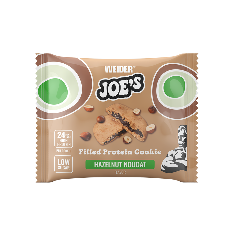 Weider Joe's Filled Protein Cookie – 12x60 g – Haselnuss-Nougat