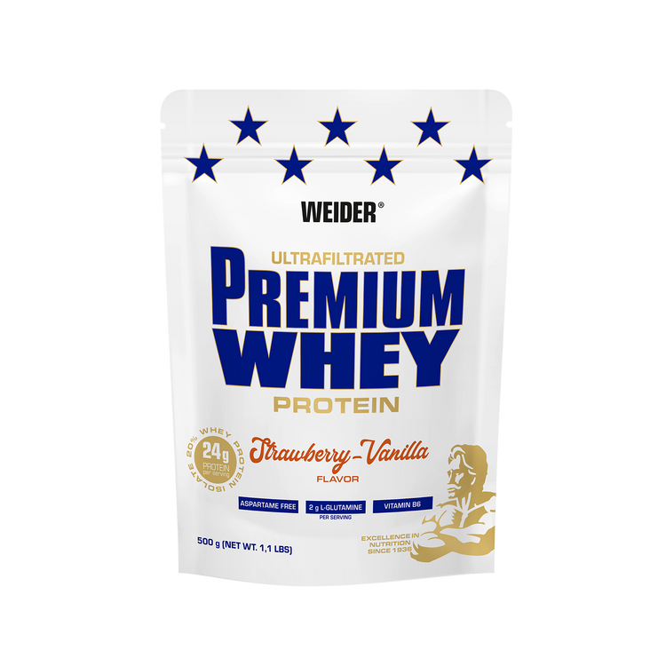 Weider Premium Whey – 500 g – Erdbeer-Vanille