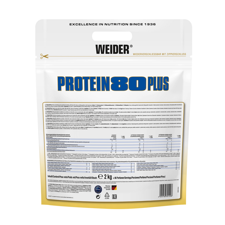 Weider Protein 80 Plus  – 2 kg – Vanille