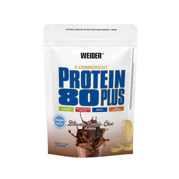Weider Protein 80 Plus  – 500 g – Brownie-Doppelschokolade
