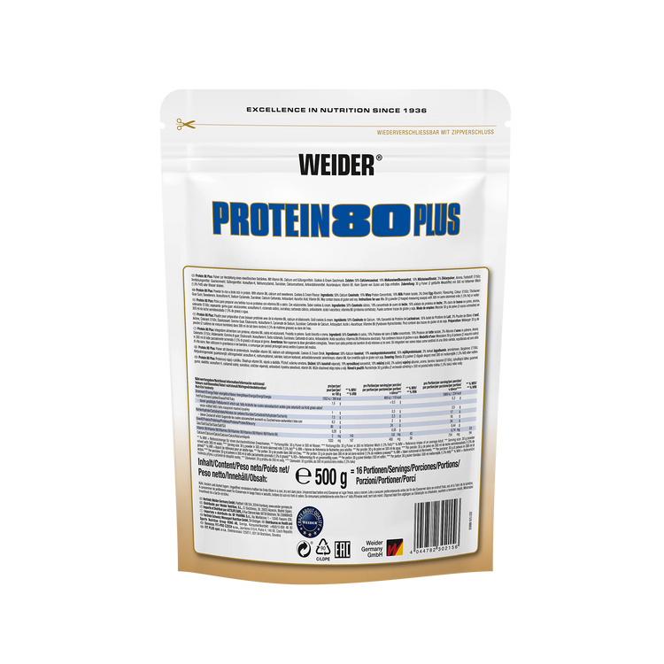 Weider Protein 80 Plus  – 500 g – Kekse-Sahne