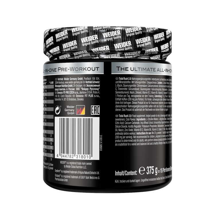 Weider Total Rush 2.0 – Cola