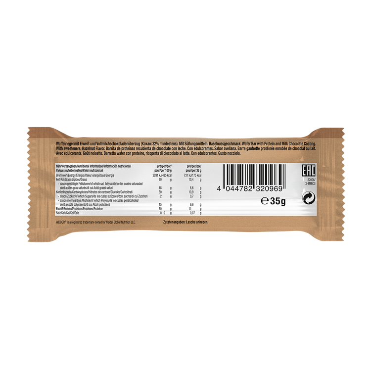 Weider 32% Whey-Wafer Bar - Haselnuss - 1 Stk