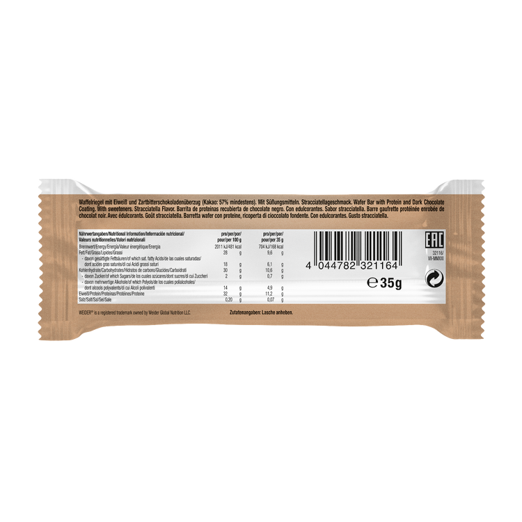 Weider 32% Whey-Wafer Bar - Stracciatella - 12 Stk