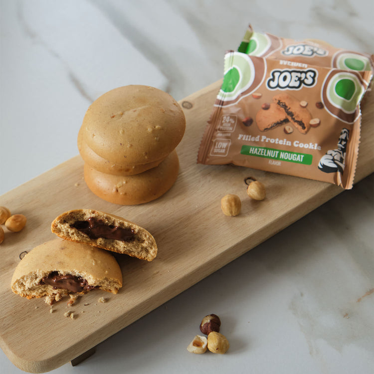 Weider Joe's Filled Protein Cookie – 12x60 g – Haselnuss-Nougat