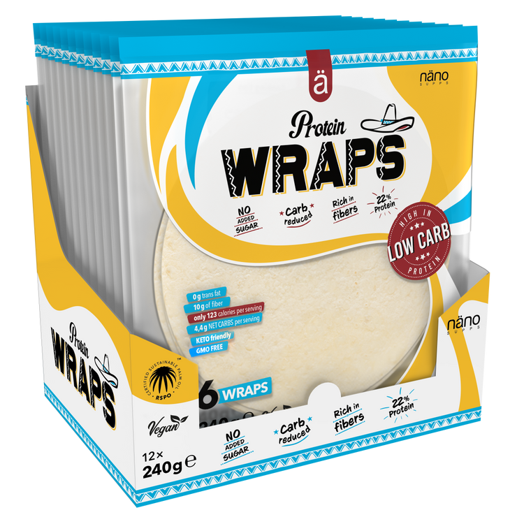 Nano Supps Protein Wraps 6 Stück Tortilla-Fladen – 240 g