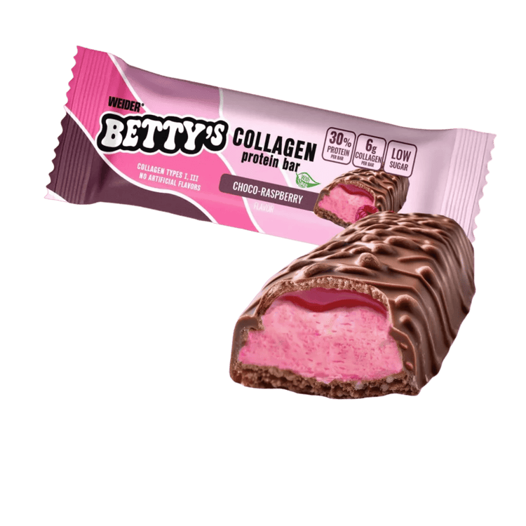 Weider Betty’s Collagen Protein Bar – Choco Raspberry - 12 x 50 g