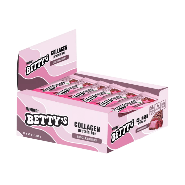 Weider Betty’s Collagen Protein Bar – Choco Raspberry - 12 x 50 g