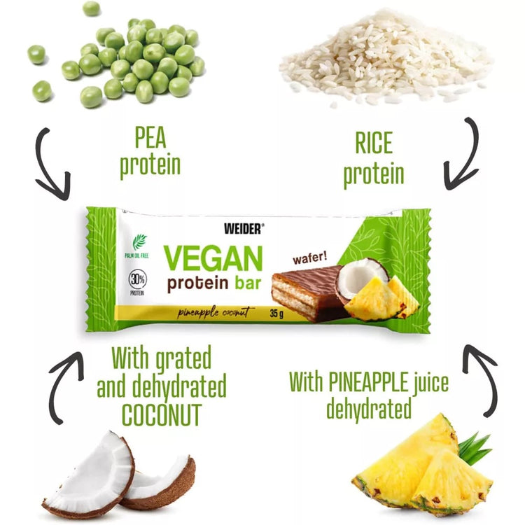 Weider Vegan Protein Wafer – 1 Stk – Ananas-Kokos