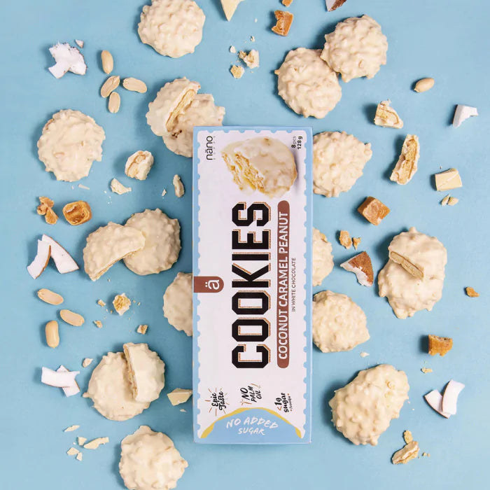 Nano Supps Protein Cookies – 128 g – Kokos-Karamell-Erdnuss