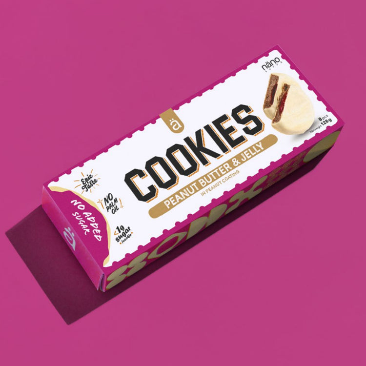Nano Supps Protein Cookies – 128 g – Erdnussbutter-Marmelade