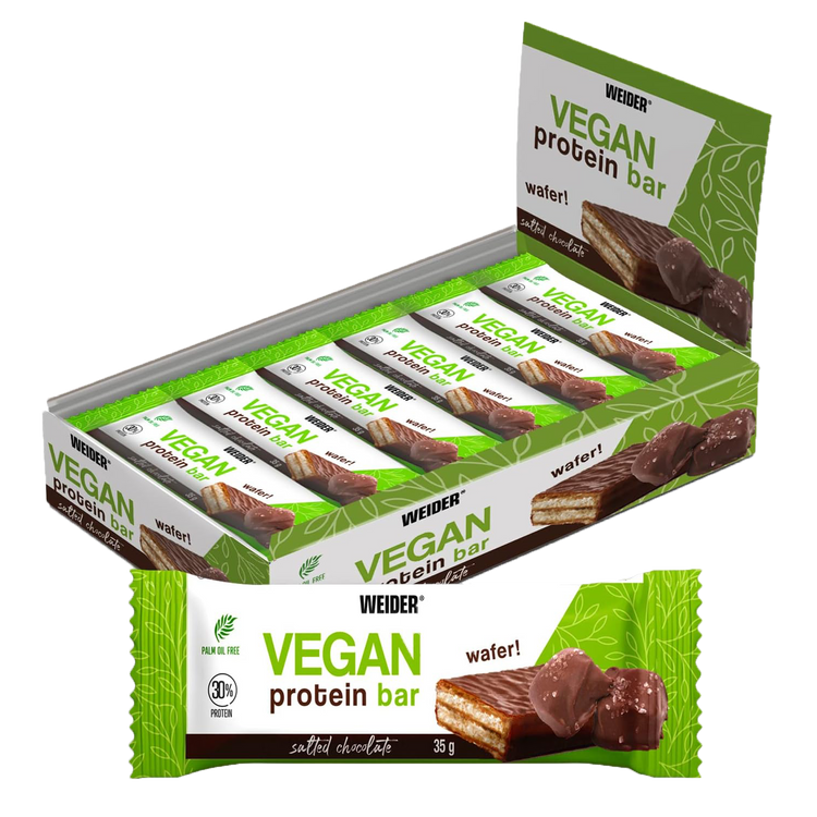 Weider Vegan Protein Wafer – 12 Stk – Salzige Schokolad