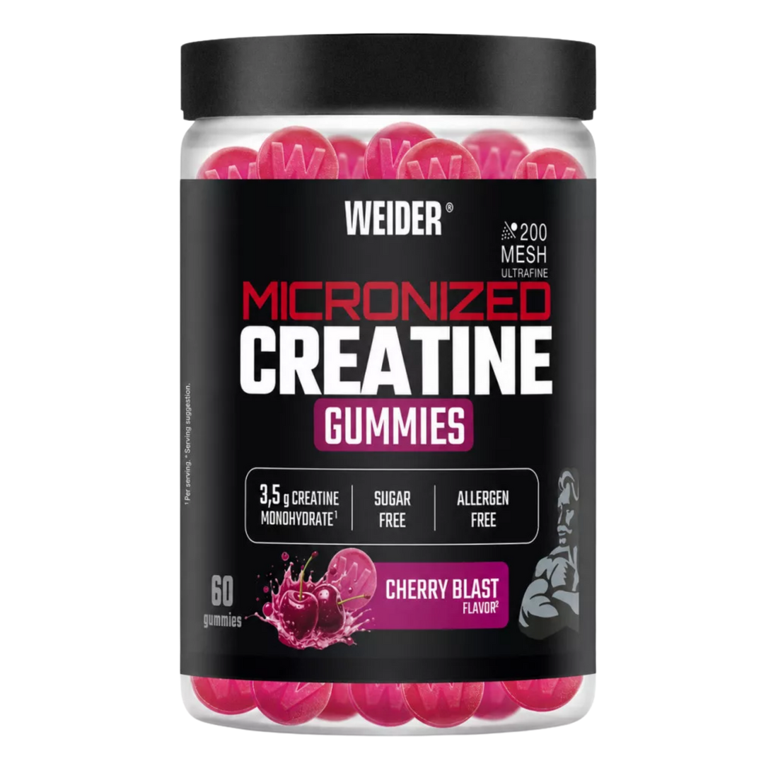 Weider Micronized Creatine Gummies Cherry Blast