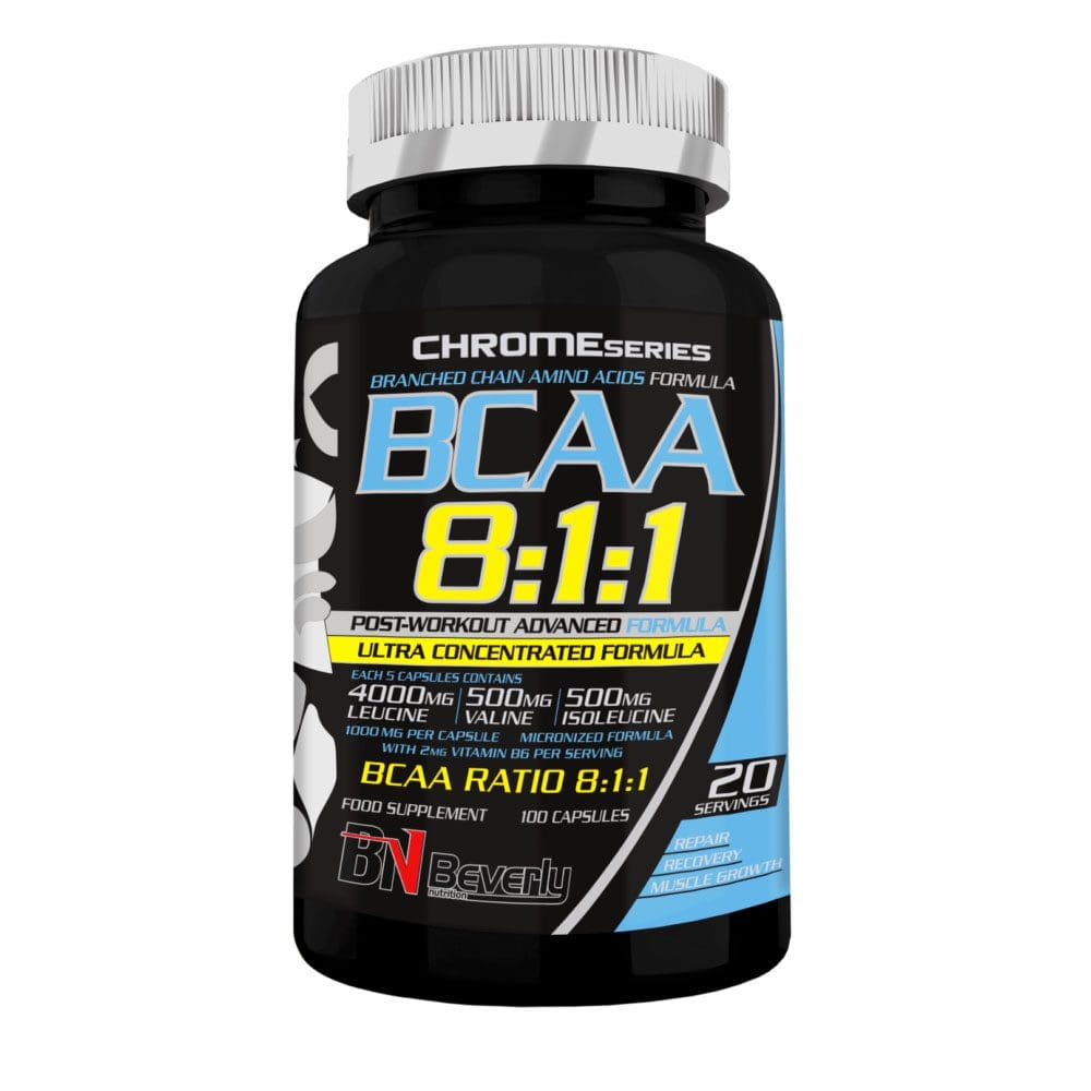 Beverly Nutrition BCAA 8:1:1 Aminosäure-Nachtrainingskapsel - 100 Kapseln