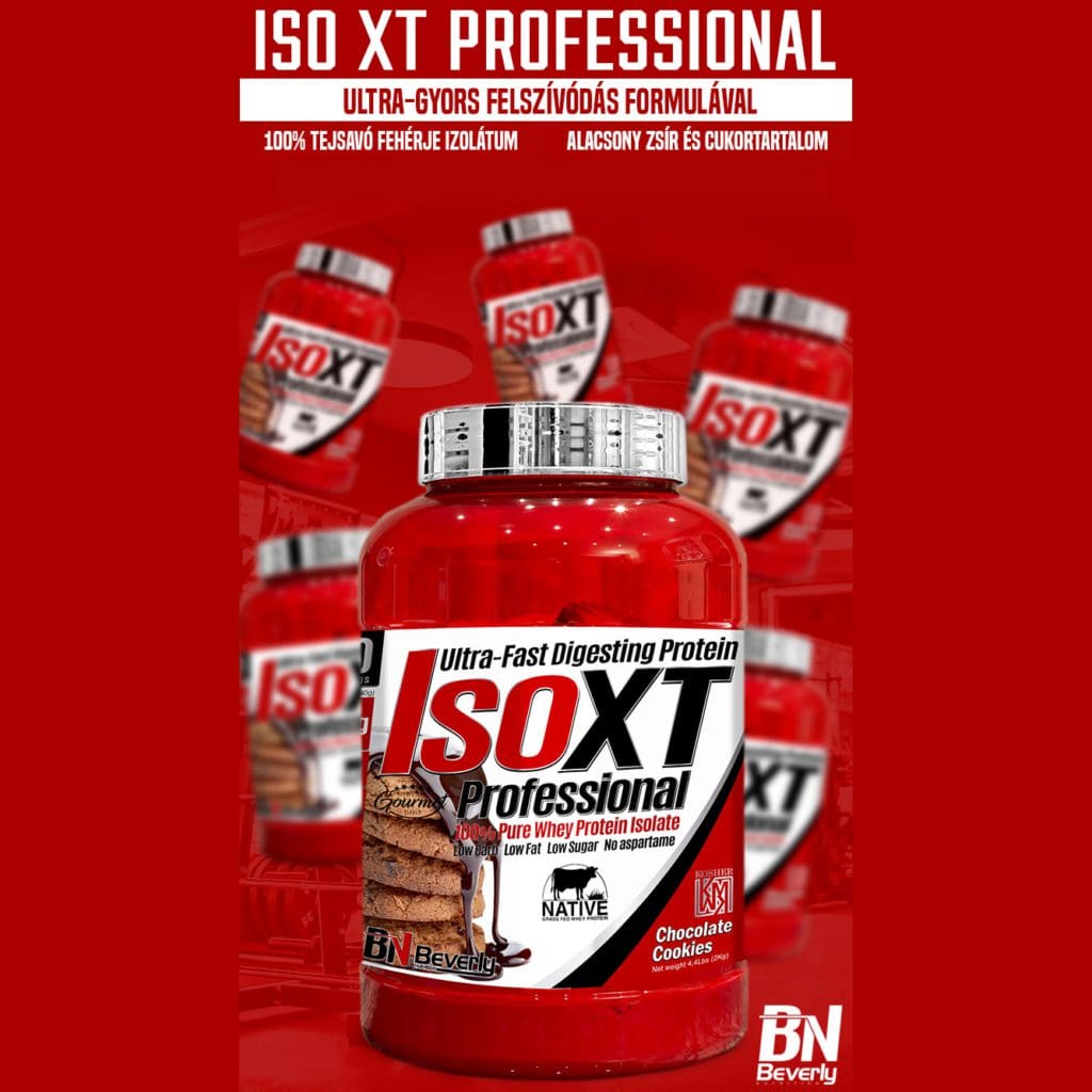 Beverly Nutrition ISO XT Professional - tejsavó fehérje izolátum - 2 kg, 6 féle ízben