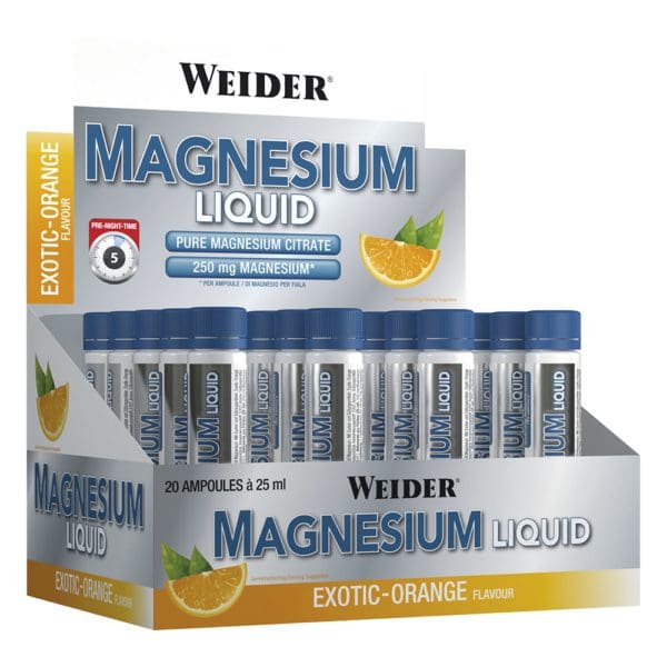 Weider Magnesium Liquid 500 ml (20x25 ml) ásványi anyag pótló - egzotikus narancs